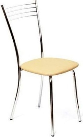 Стул для кухни Бистро хром экокожа бежевая