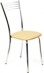 Стул для кухни Бистро хром экокожа бежевая
