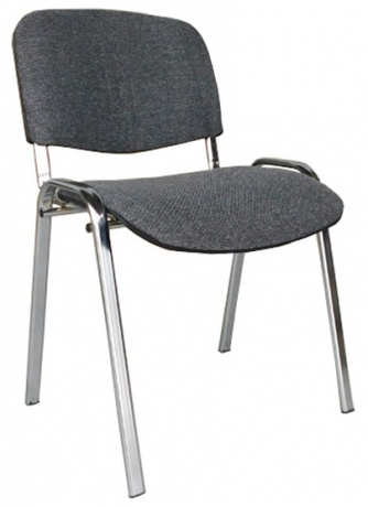 Стул офисный ИЗО хром темно-серая ткань