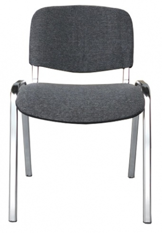 Стул офисный ИЗО хром темно-серая ткань