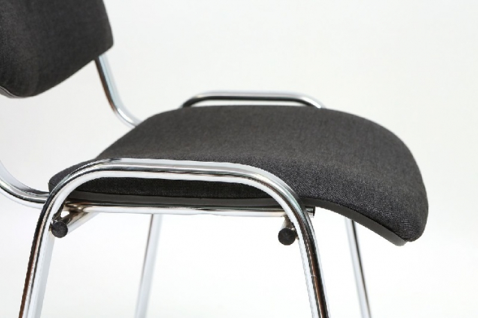 Стул офисный ИЗО хром темно-серая ткань