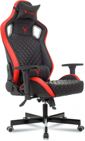 Кресло игровое Knight Outrider черный/красный ромбик