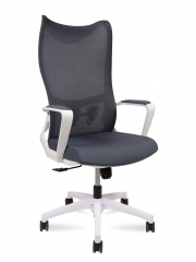 Офисное кресло Norden Wave white серое/белый пластик