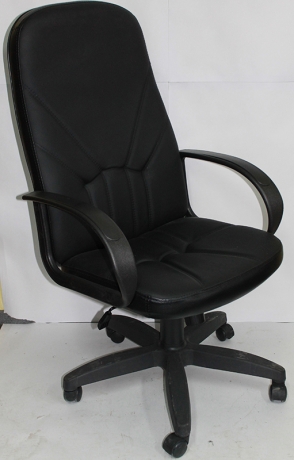 Компьютерное кресло Менеджер Ультра кожа черная