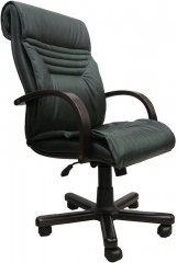 Офисное кресло руководителя Вип Экстра M экокожа зеленая