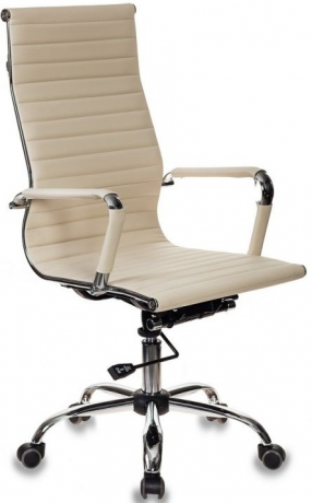 Кресло руководителя Бюрократ CH-883 слоновая кость экокожа