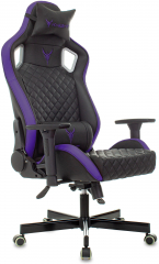 Кресло игровое Knight Outrider черный/фиолетовый ромбик
