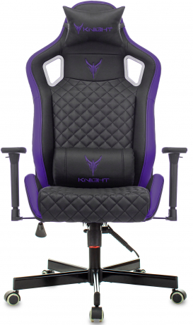 Кресло игровое Knight Outrider черный/фиолетовый ромбик