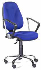 Компьютерное кресло UTFC Сириус С-102 Нептун хром ткань синий