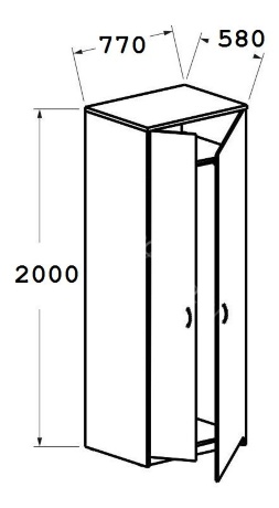 Шкаф для одежды Арго А-307 (77*58*200) цвет орех