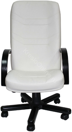 Офисное Кресло Министр Экстра (Мукс) Кожа WHITE 0505-R70B Белая (Топ-Ган Люкс)