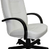 Офисное Кресло Министр Экстра (Мукс) Кожа WHITE 0505-R70B Белая (Топ-Ган Люкс)
