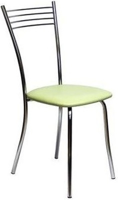 Стул для кухни Бистро хром экокожа фисташковая