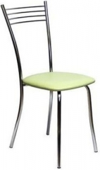 Стул для кухни Бистро хром экокожа фисташковая