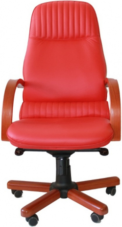 Офисное кресло руководителя Далия Экстра МБ экокожа красная