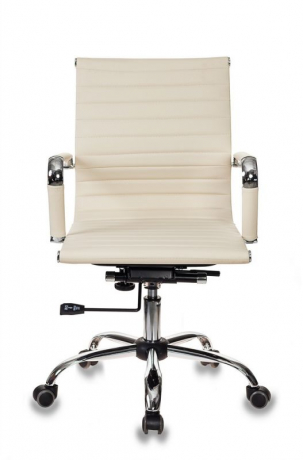 Кресло руководителя Бюрократ CH-883-LOW слоновая кость экокожа