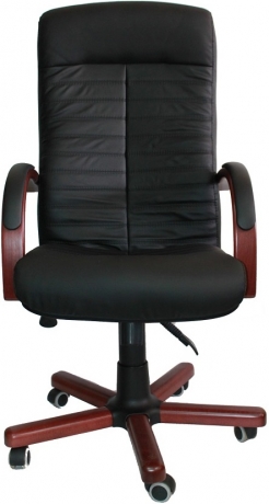 Офисное кресло руководителя Консул Экстра H кожа черная