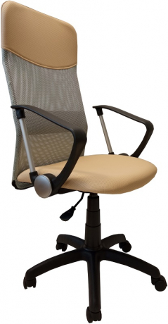 Компьютерное кресло Direct экокожа бежевая с перфорацией