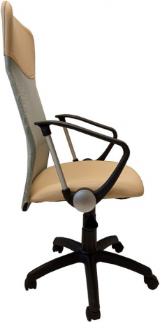 Компьютерное кресло Direct экокожа бежевая с перфорацией