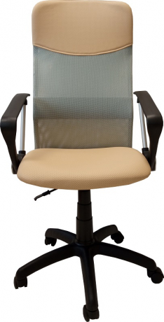 Компьютерное кресло Direct экокожа бежевая с перфорацией