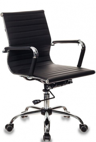 Кресло руководителя Бюрократ CH-883-LOW черная экокожа