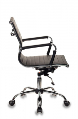 Кресло руководителя Бюрократ CH-883-LOW черная экокожа