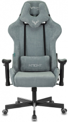 Кресло компьютерное игровое Zombie VIKING KNIGHT серо-голубой ткань