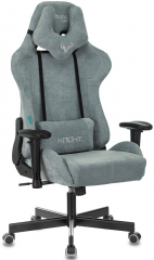 Кресло компьютерное игровое Zombie VIKING KNIGHT серо-голубой ткань