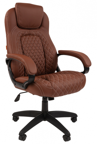 Офисное кресло руководителя Chairman 432 экокожа коричневая