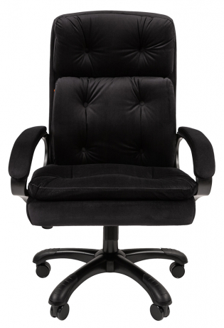 Офисное кресло руководителя Chairman 442 ткань велюр черный