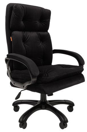 Офисное кресло руководителя Chairman 442 ткань велюр черный