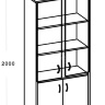 Шкаф офисный Арго А-310 + А-610 (77х37х200)