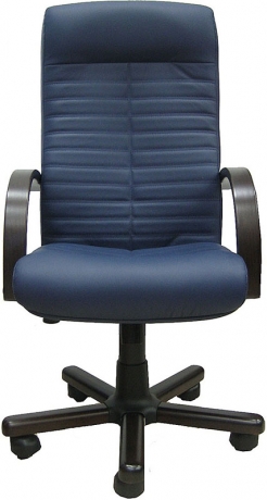 Офисное кресло руководителя Консул Экстра кожа синяя