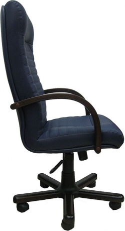 Офисное кресло руководителя Консул Экстра кожа синяя