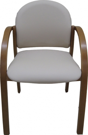 Стул офисный Джуно бежевая искусственная кожа