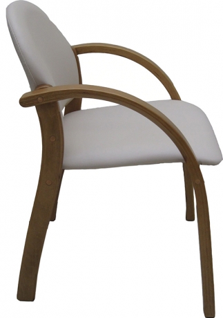 Стул офисный Джуно бежевая искусственная кожа