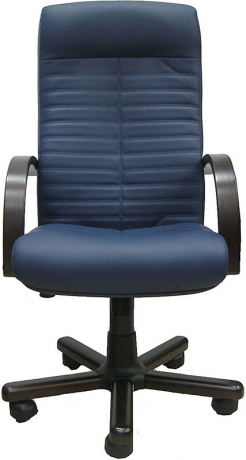 Офисное кресло руководителя Консул Экстра экокожа синяя