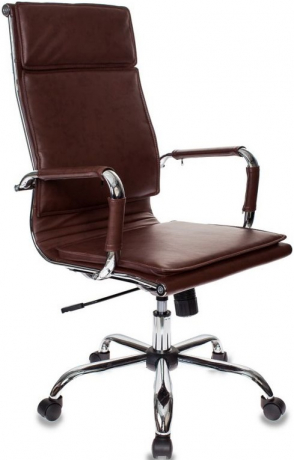 Кресло руководителя Бюрократ CH-993 коричневый экокожа
