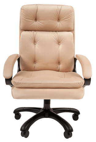 Офисное кресло руководителя Chairman 442 ткань велюр бежевый