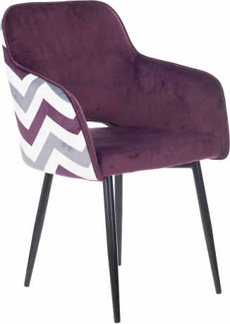 Стул офисный Бюрократ CH-380F сливовый Italia 23 зигзаг