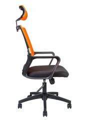 Офисное кресло Norden Бит черный пластик/оранжевая сетка