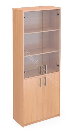 Шкаф офисный Арго А-310 + А-стл310 (77*37*200) стеклянные двери