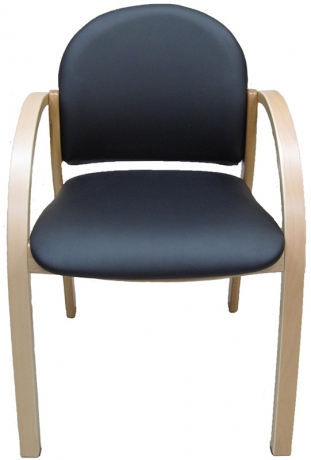 Стул офисный Джуно кожзам черный