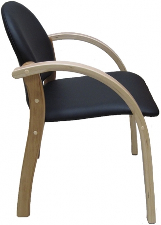 Стул офисный Джуно кожзам черный