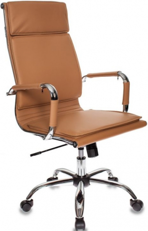 Кресло руководителя Бюрократ CH-993 светло-коричневый экокожа