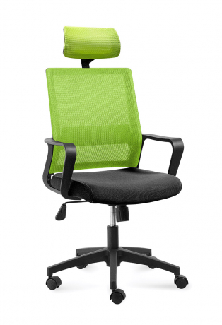 Офисное кресло Norden Бит черный пластик/зеленая сетка