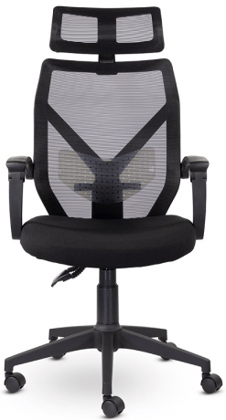Ортопедическое компьютерное кресло Астон черный ткань/сетка