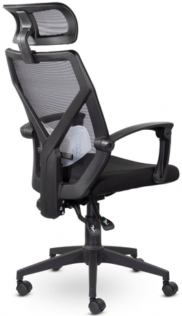 Ортопедическое компьютерное кресло Астон черный ткань/сетка