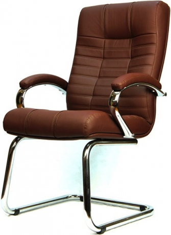 Офисное конференц-кресло Everprof Atlant CF кожа коричневая