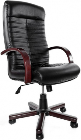 Офисное кресло руководителя Консул Экстра кожзам черный